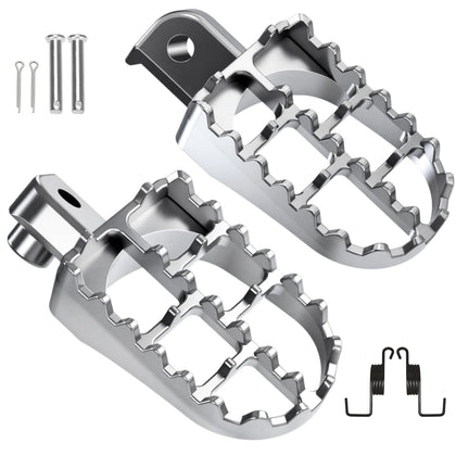 CILOYU front view of foot pegs showing durable grip and control