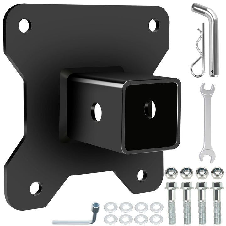 CILOYU front view hitch receiver showing solid fit and durability