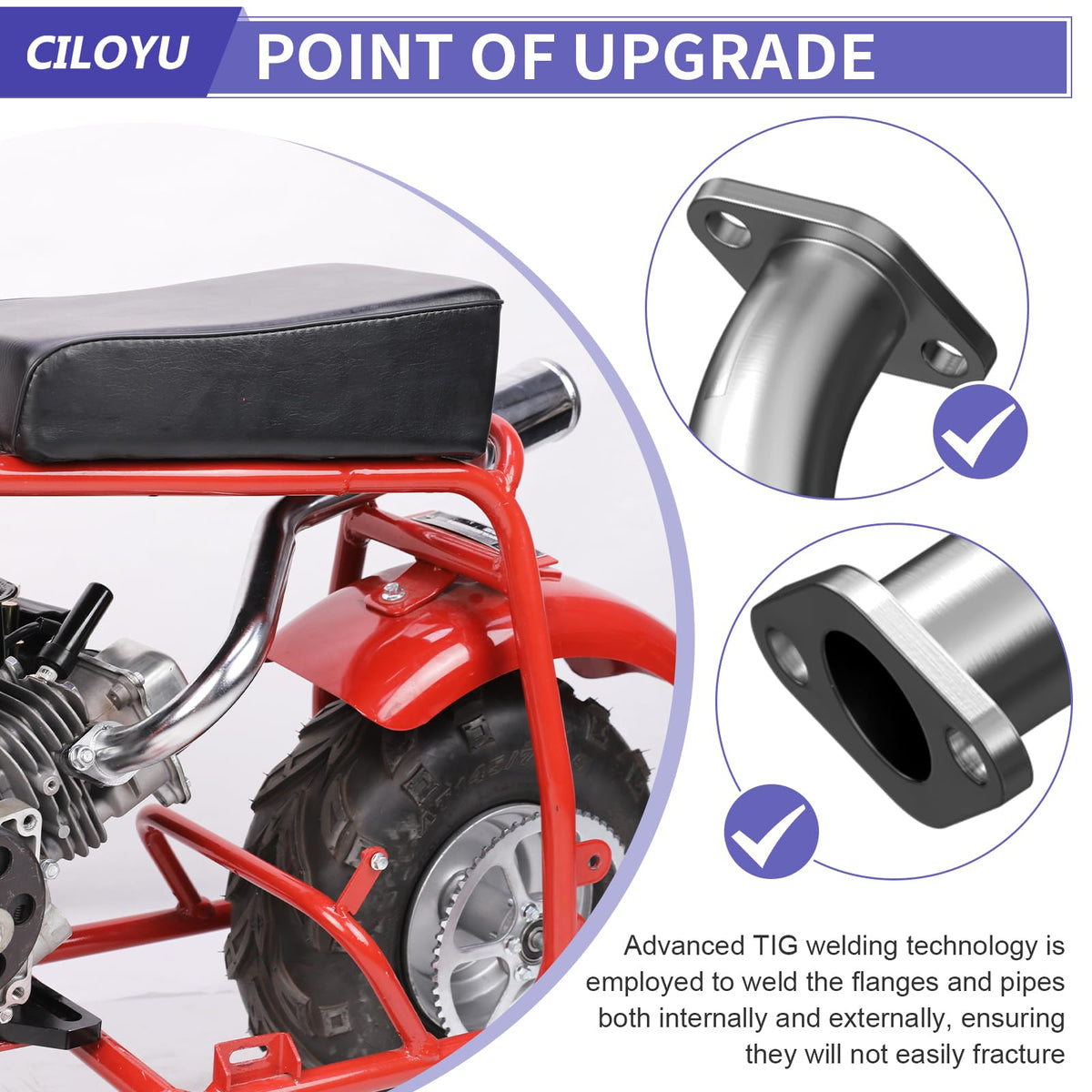 CILOYU flange detail demonstrating thicker flange for better seal and durability