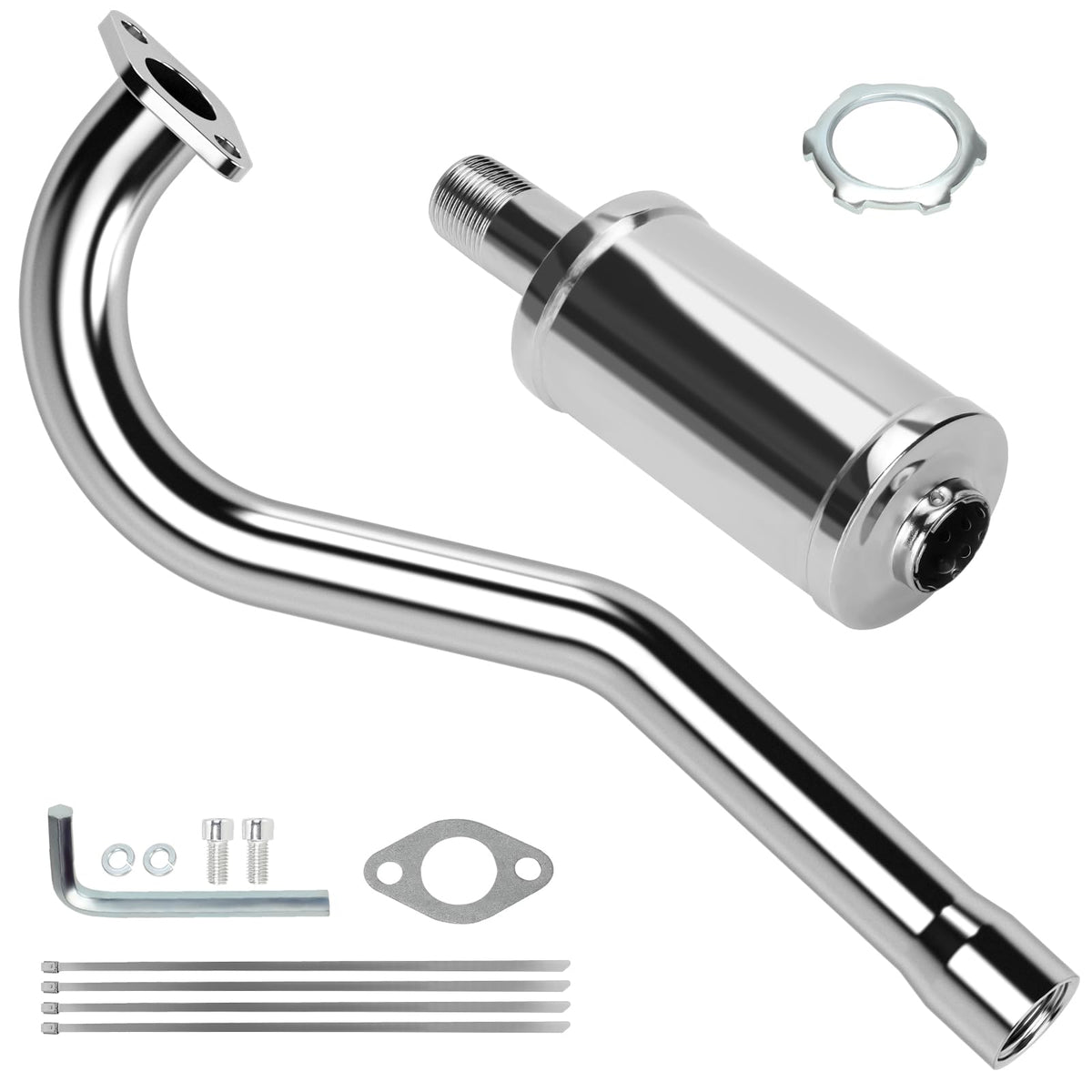 CILOYU GMB100 front view showing full exhaust profile and fitment benefit