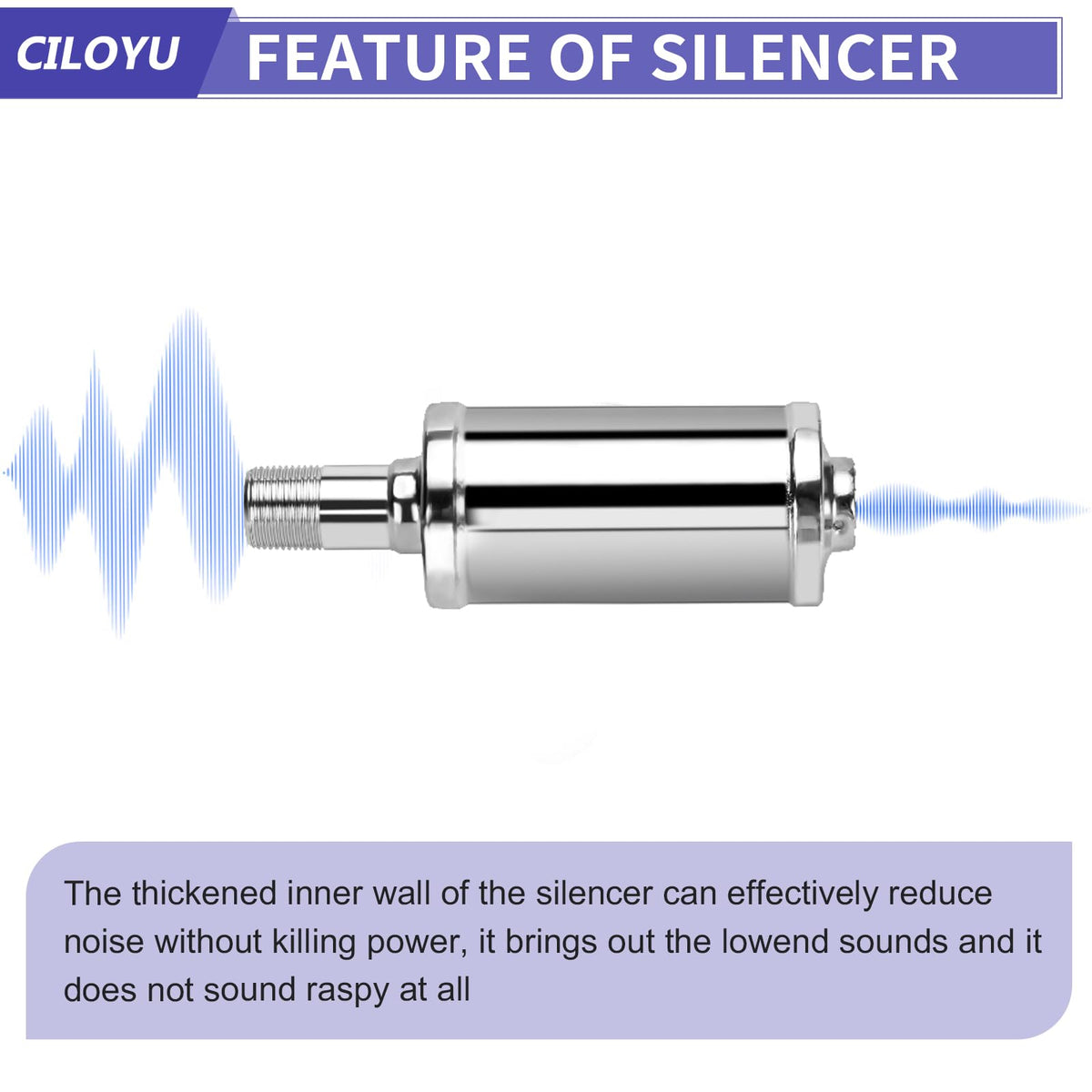 CILOYU side profile revealing pipe texture and corrosion-resistant finish