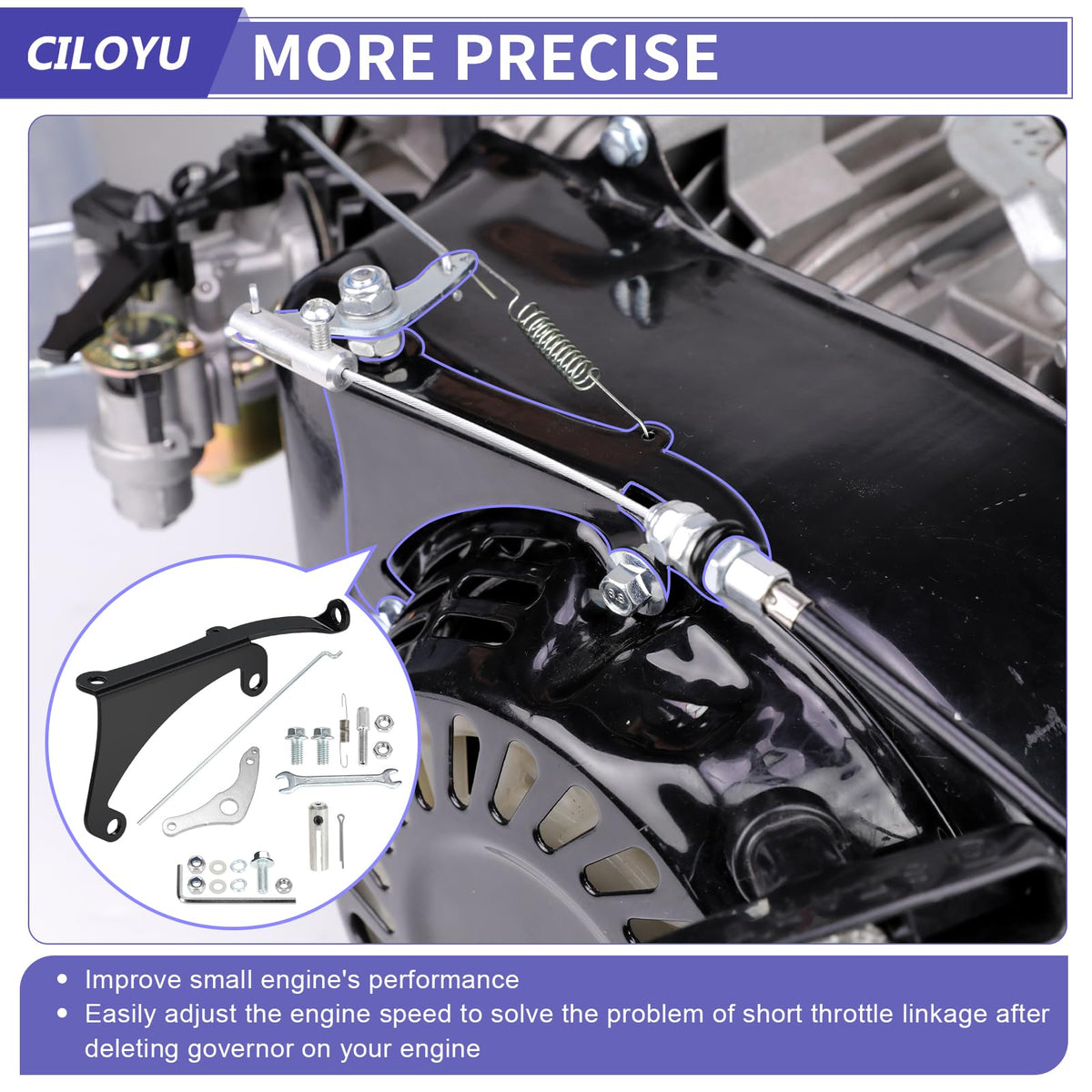 CILOYU governor rod and spring assembled to enable adjustable throttle response