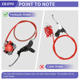 CILOYU brake hose routing and bleeder port for easier maintenance