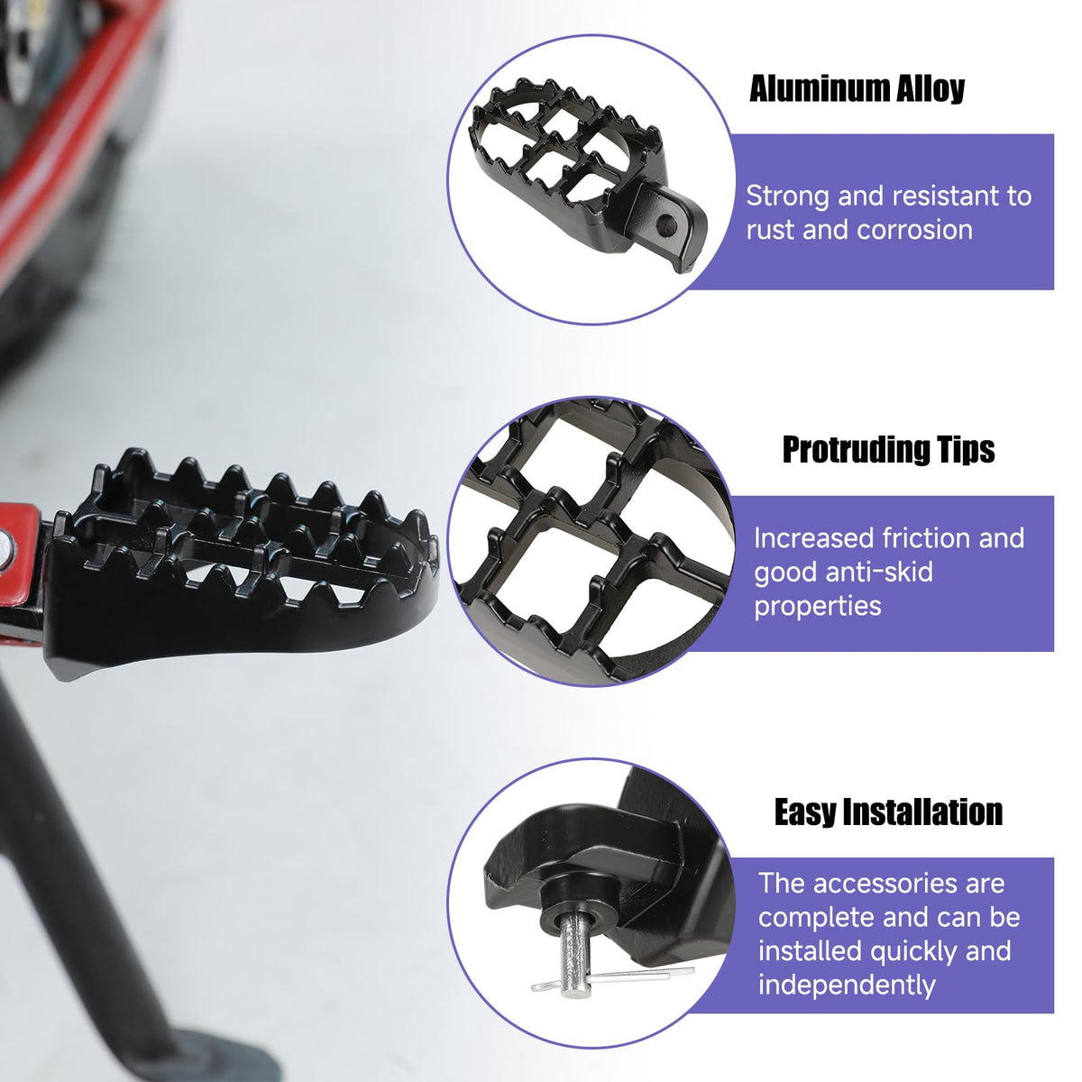 CILOYU in-use shot with rider foot demonstrating stability
