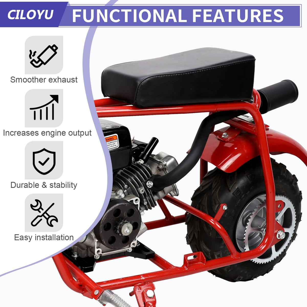 CILOYU installed on Coleman CT100U demonstrating correct fit and clearance