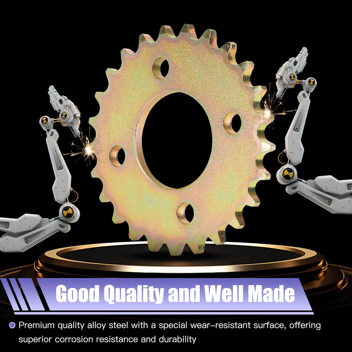 CILOYU driven sprocket installed on KT196 rear axle for proper fitment