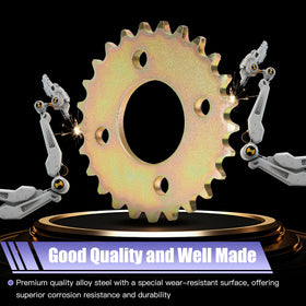 CILOYU driven sprocket installed on KT196 rear axle for proper fitment