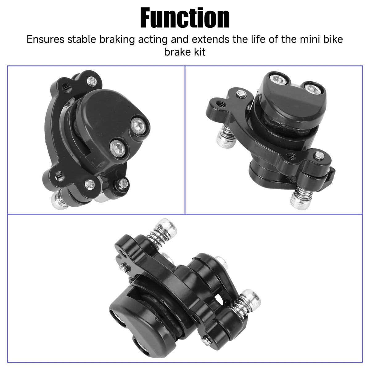 CILOYU kit installed on a mini bike rear wheel demonstrating improved braking