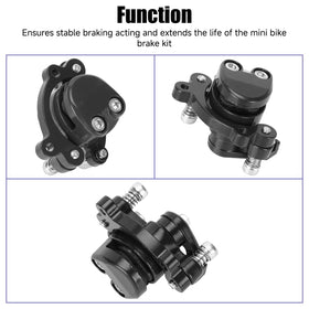 CILOYU kit installed on a mini bike rear wheel demonstrating improved braking