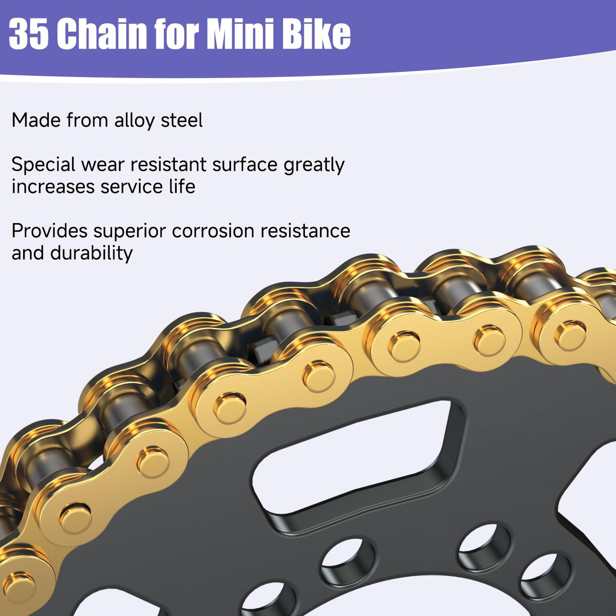 CILOYU chain and tensioner installed on minibike for smoother tracking