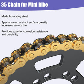 CILOYU chain and tensioner installed on minibike for smoother tracking