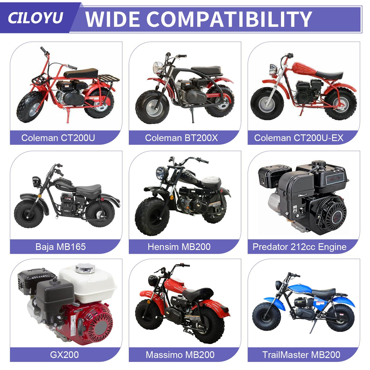 CILOYU kit laid out with sprocket and two chain sections for complete replacement