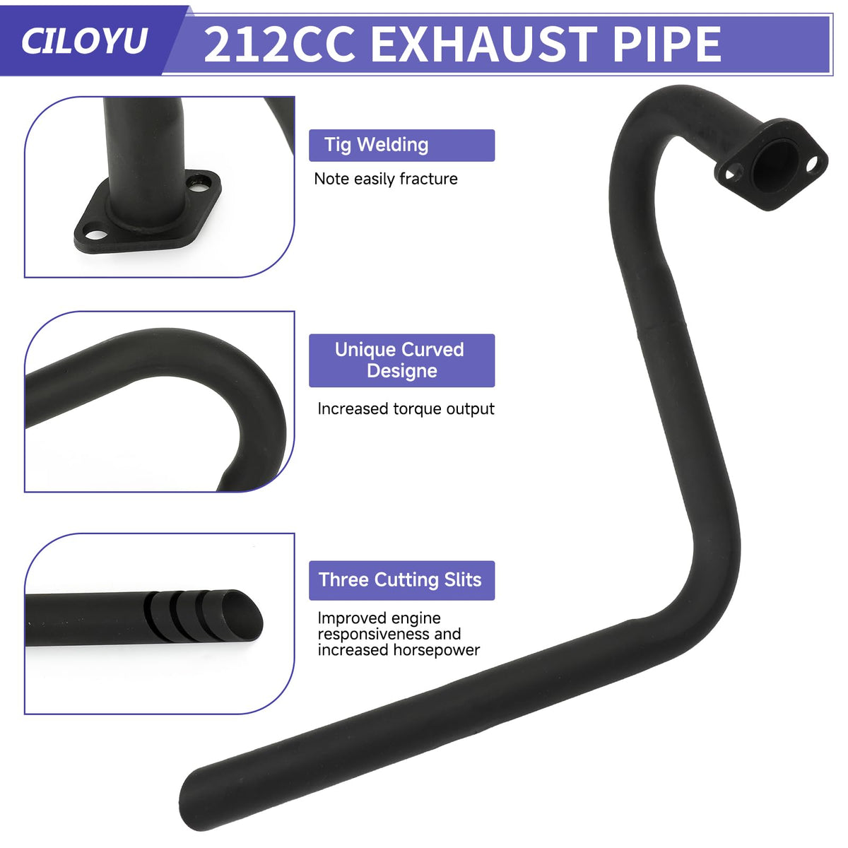 CILOYU close TIG weld detail on exhaust demonstrating durable join