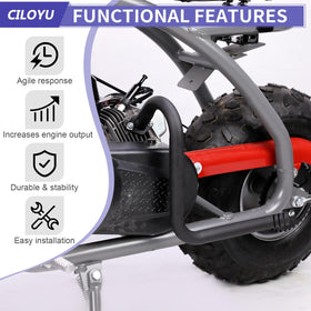 CILOYU packaged exhaust with heat shield and mounting hardware included
