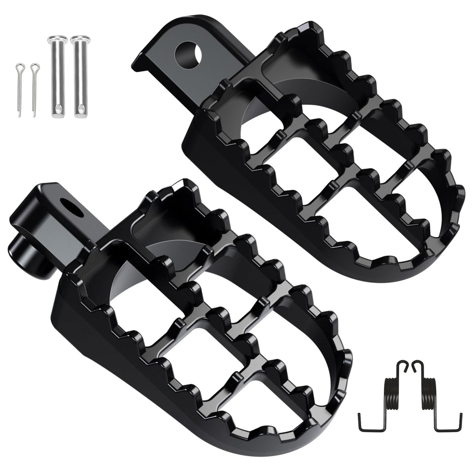 CILOYU front view of foot peg showing wider pedal for comfort