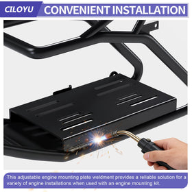 CILOYU plate on go-kart frame illustrating improved alignment and stability