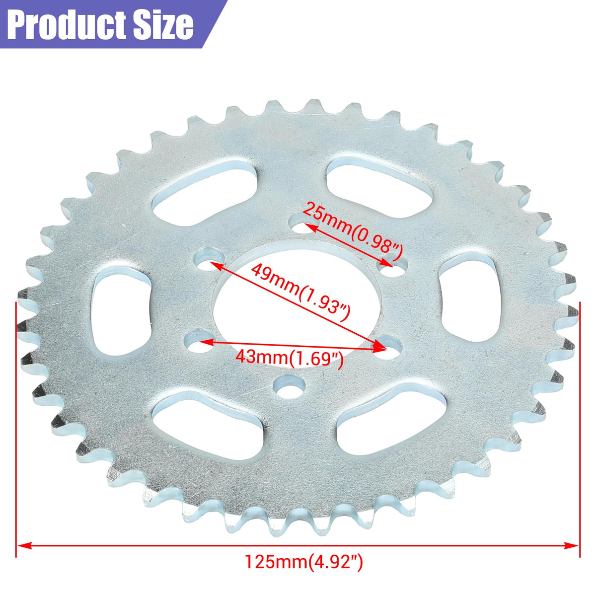 CILOYU sprocket mounted on mini bike rear hub demonstrating direct-fit convenience