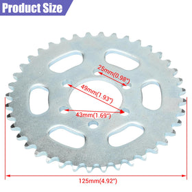 CILOYU sprocket mounted on mini bike rear hub demonstrating direct-fit convenience