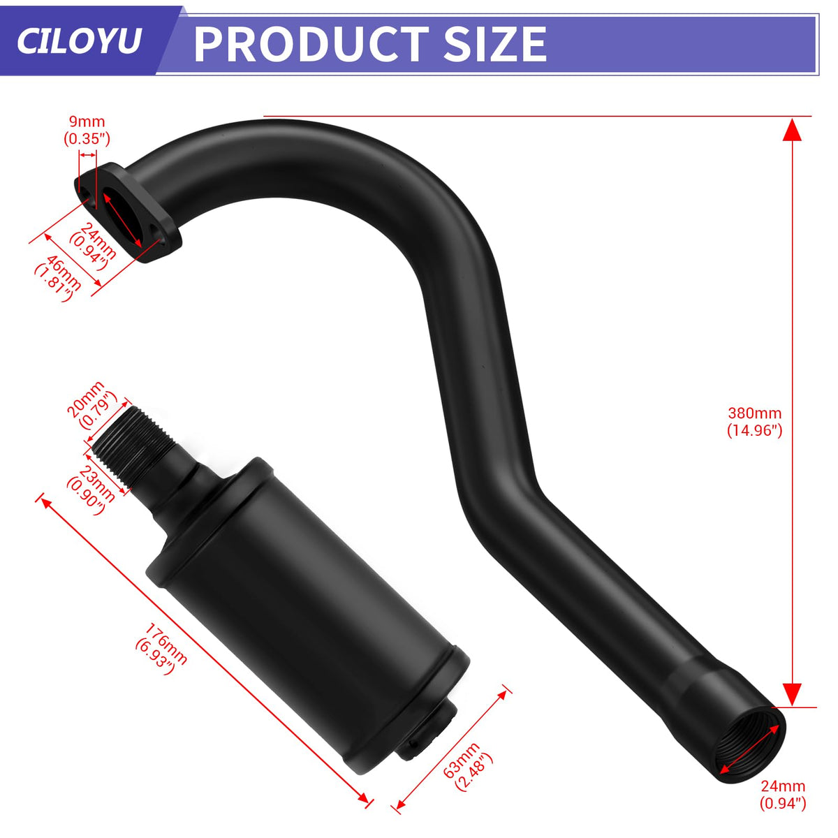 CILOYU packaging box showing secure shipping and complete parts included
