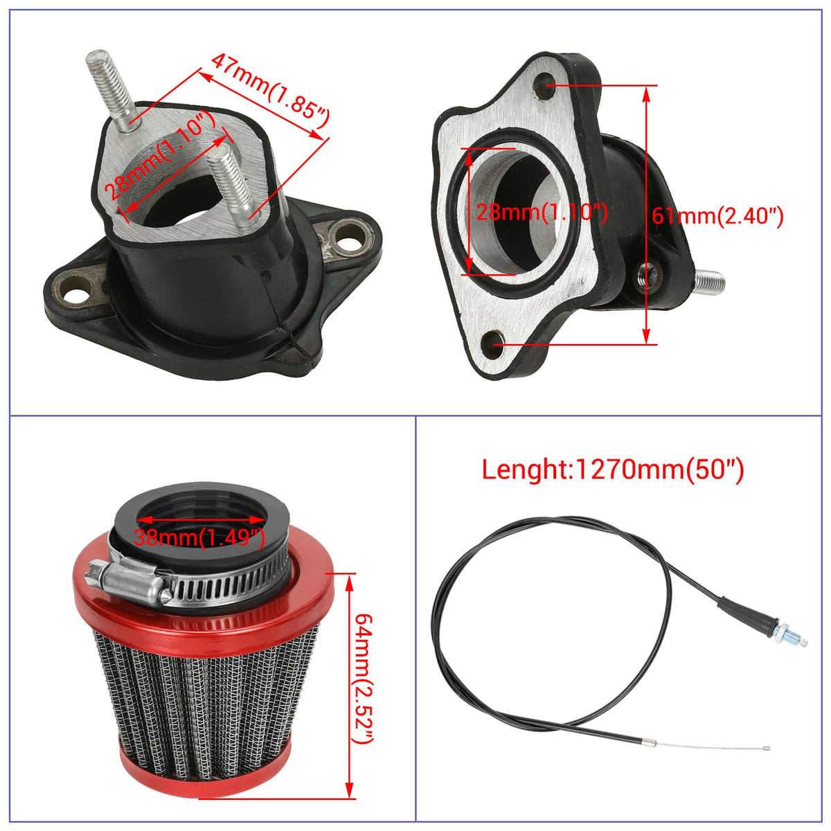 CILOYU PZ27 red fuel line and filters showing clean fuel flow protection