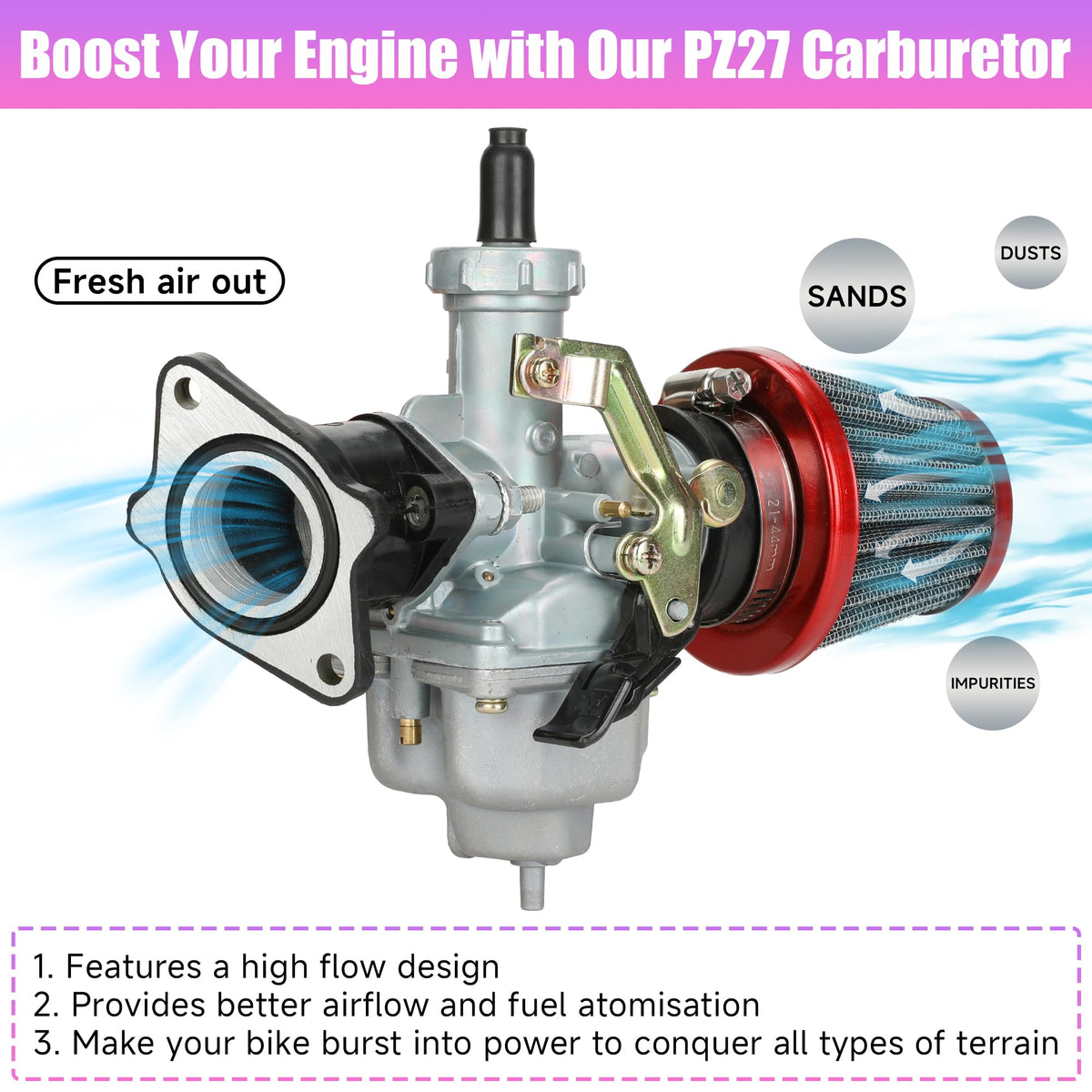 CILOYU PZ27 mounted on Predator 212cc improving throttle response