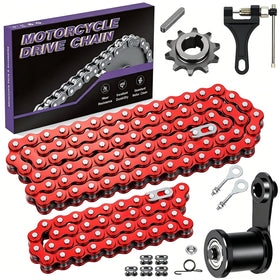 CILOYU red 420 chain kit front packaging shows full contents and benefits