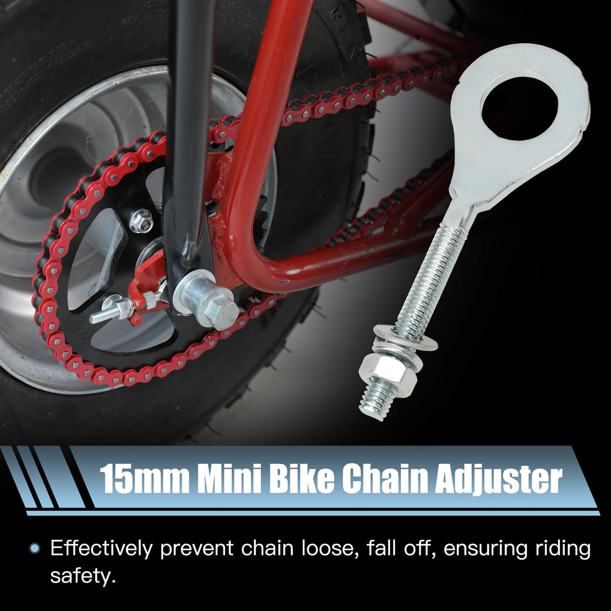 CILOYU chain beside ruler showing #420 size for accurate purchase decision