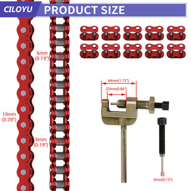 CILOYU chain beside ruler showing 3-foot scale for fit confirmation