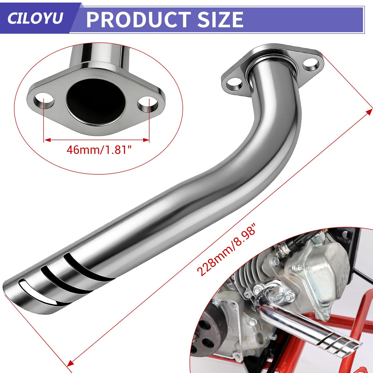 CILOYU size comparison with hand to show scale and installation ease