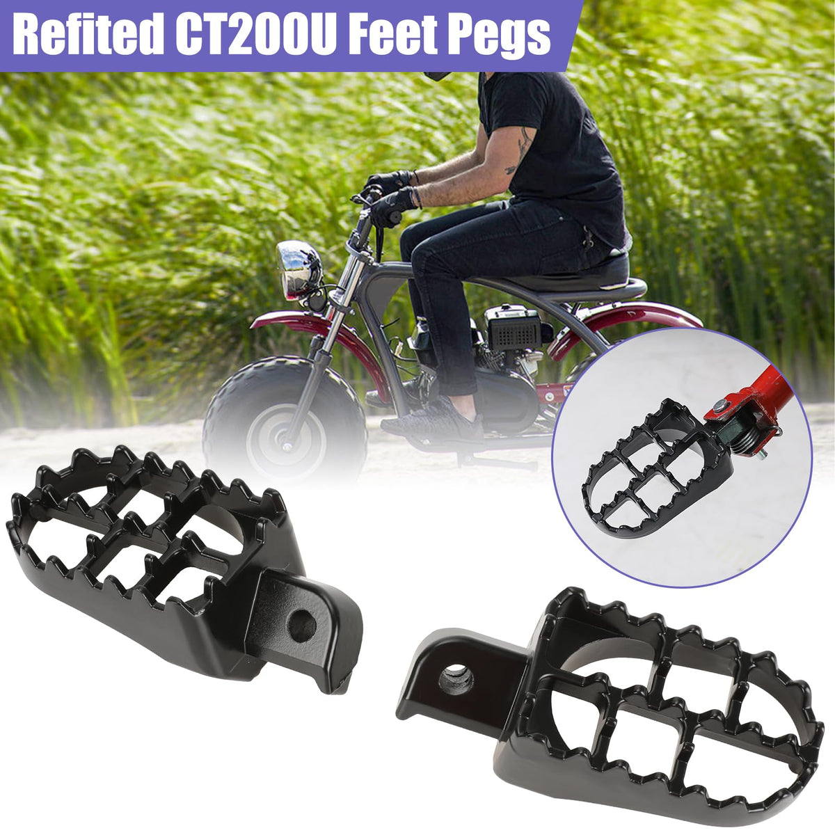 CILOYU side profile mounted on mini bike demonstrating fit