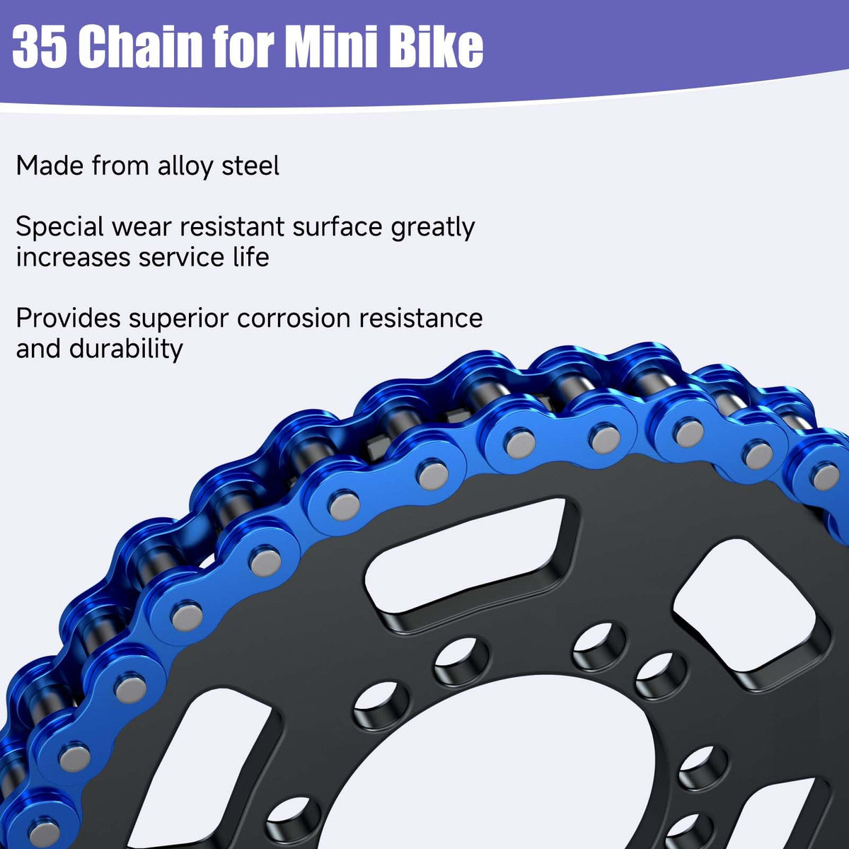 CILOYU side profile of chain mounted on Coleman CT100U frame showing precise fitment
