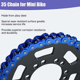 CILOYU side profile of chain mounted on Coleman CT100U frame showing precise fitment