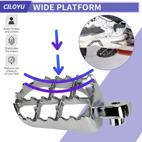 CILOYU pegs next to hand for scale showing larger platform comfort