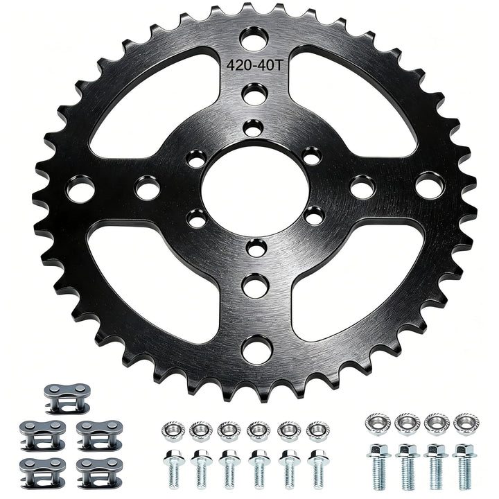 CILOYU front view of 40T sprocket showing teeth and center bore for easy identification
