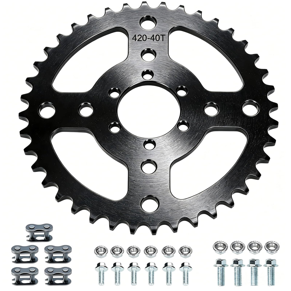 CILOYU front view of 40T sprocket showing teeth and center bore for easy identification