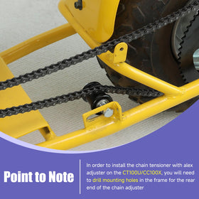 CILOYU sprocket mounted on a mini bike demonstrating correct alignment and function