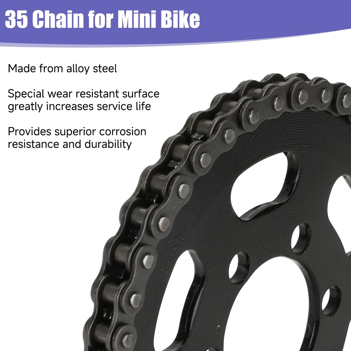 CILOYU sprocket mounted on mini bike hub illustrating easy installation benefit