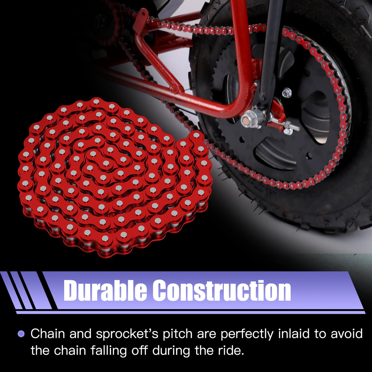 CILOYU sprocket mounted on mini bike rear hub improving hill climb traction