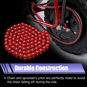 CILOYU sprocket mounted on mini bike rear hub improving hill climb traction