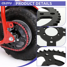 CILOYU packaged sprocket with label and contents to verify included parts at purchase