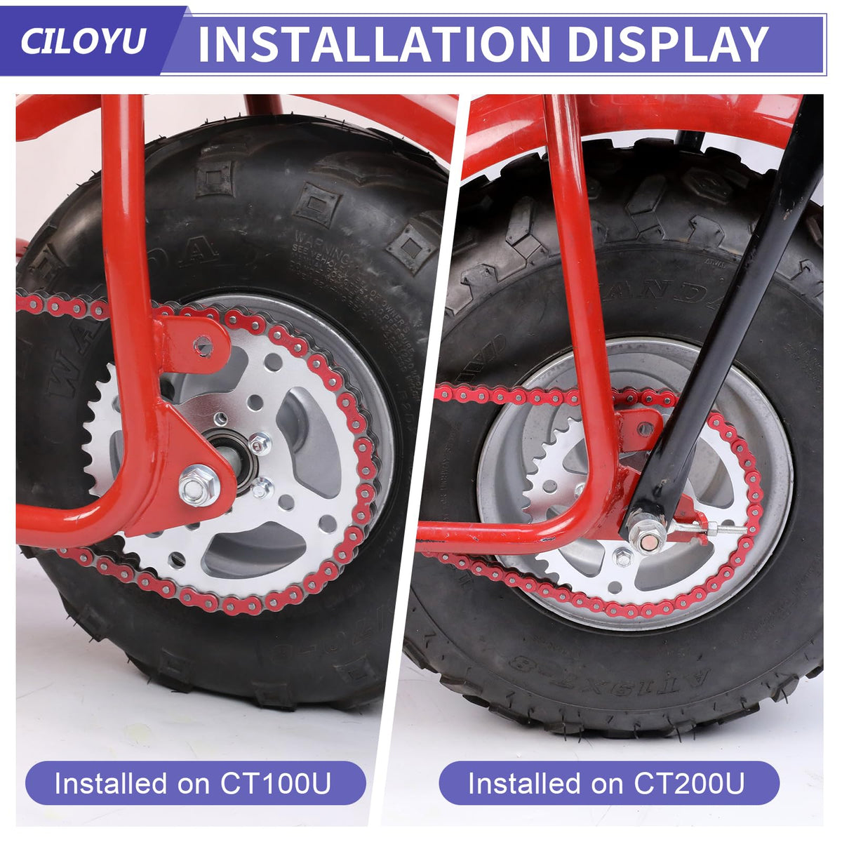 CILOYU side profile showing sprocket thickness for durability and reduced wear