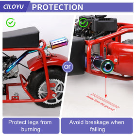 CILOYU muffler cross-section showing thickened inner wall for quieter operation