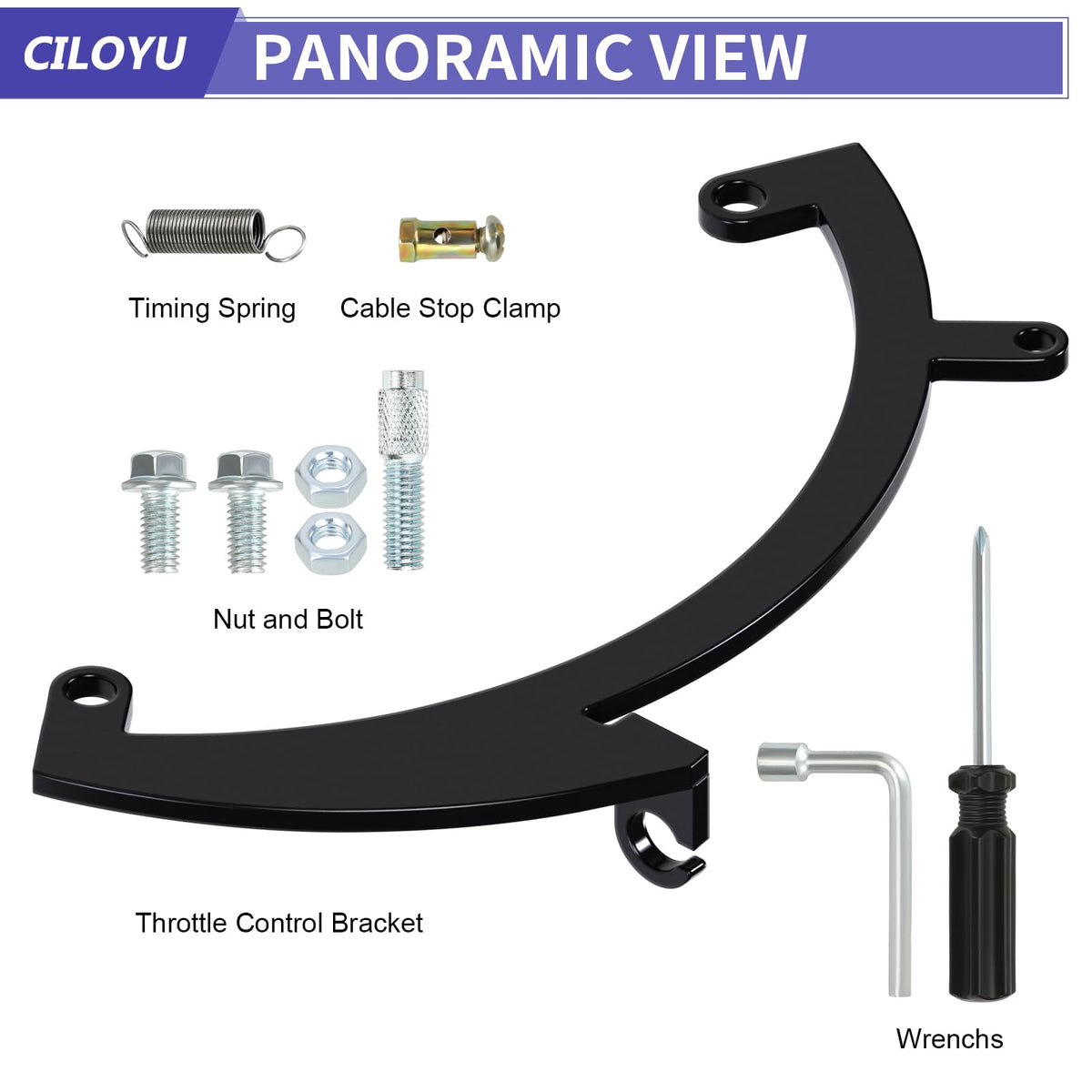 CILOYU throttle linkage texture detail showing corrosion-resistant finish benefit