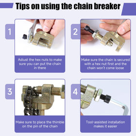 CILOYU chain breaker in use showing safe, accurate link removal benefit