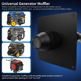 CINVEI installed on generator side profile, routes exhaust safely outdoors