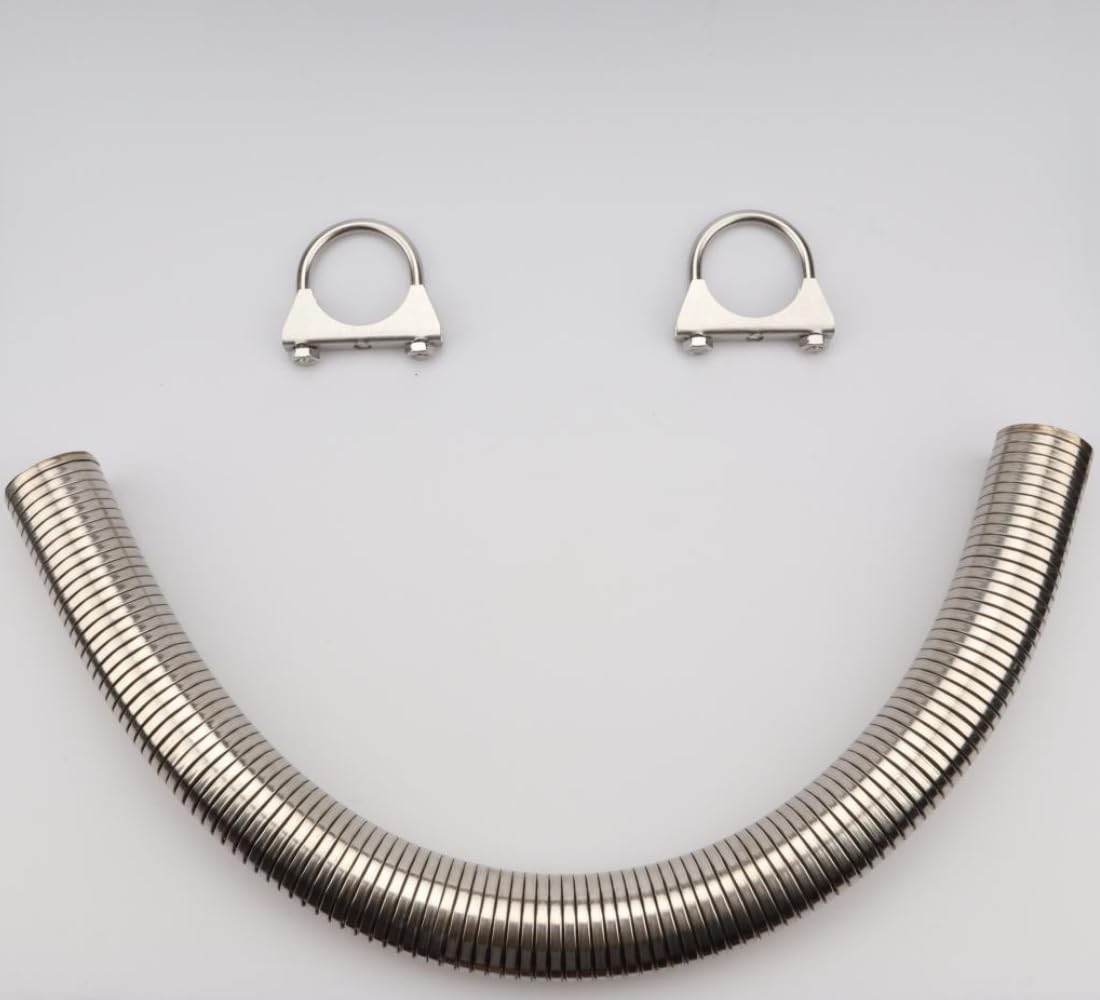 CINVEI muffler label and materials close-up, highlights corrosion-resistant alloy