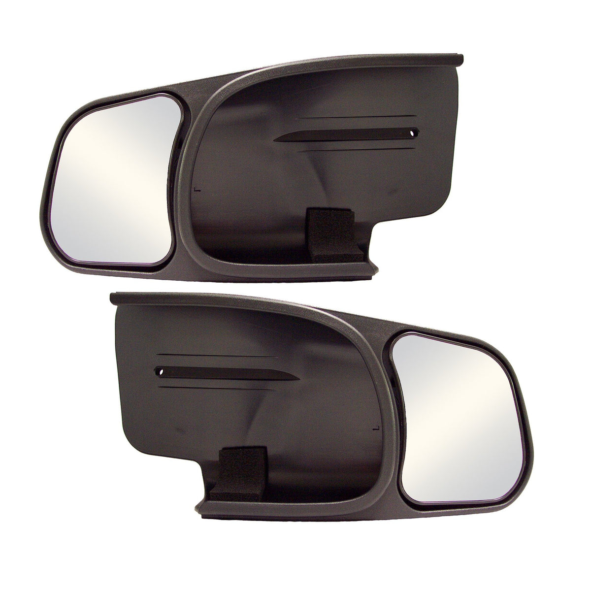 CIPA 10800 front view pair showing full 18-inch towing mirrors and benefit of broader sightlines