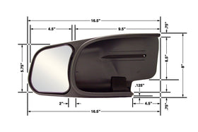 CIPA 10800 installed on a Chevy driver side mirror showing improved rear visibility while towing
