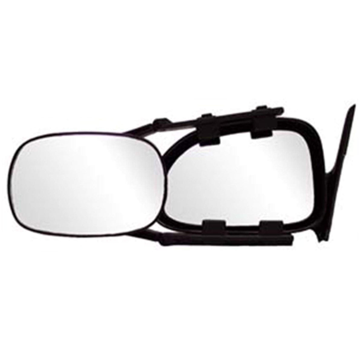 CIPA clip-on towing mirror front view showing expanded visibility and easy fit