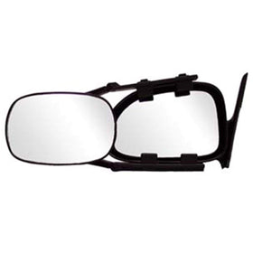 CIPA clip-on towing mirror front view showing expanded visibility and easy fit